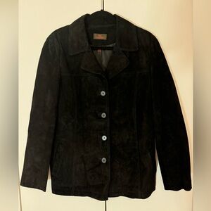 Danier Black Suede Jacket Size Small